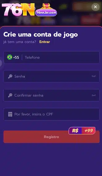 🎀 Passo 2: Preencha os dados na 76N