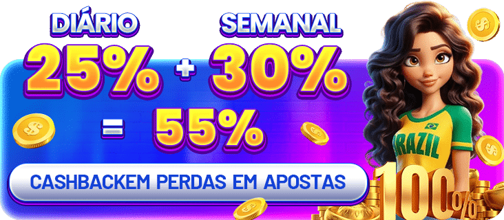 CASHBACK SEMANAL: ATÉ 55% DE VOLTA