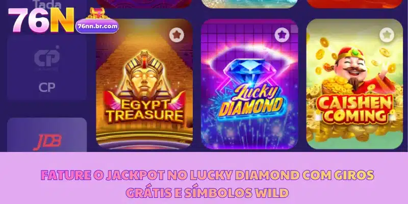 Fature o jackpot no Lucky Diamond com giros grátis e símbolos Wild